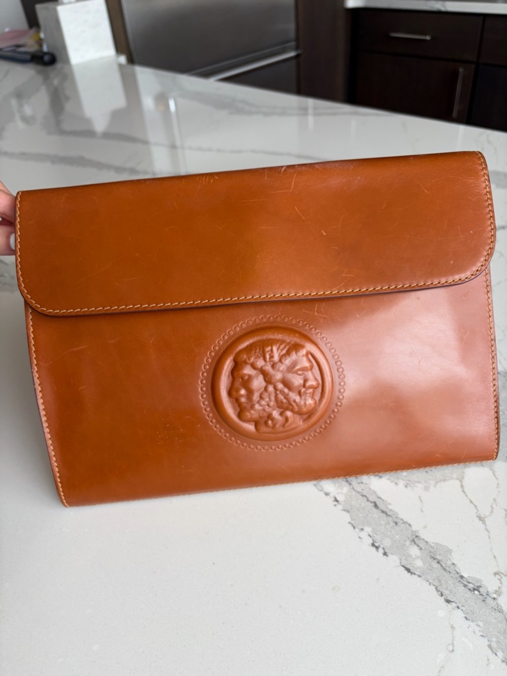 Vintage Fendi Leather Clutch Bag
